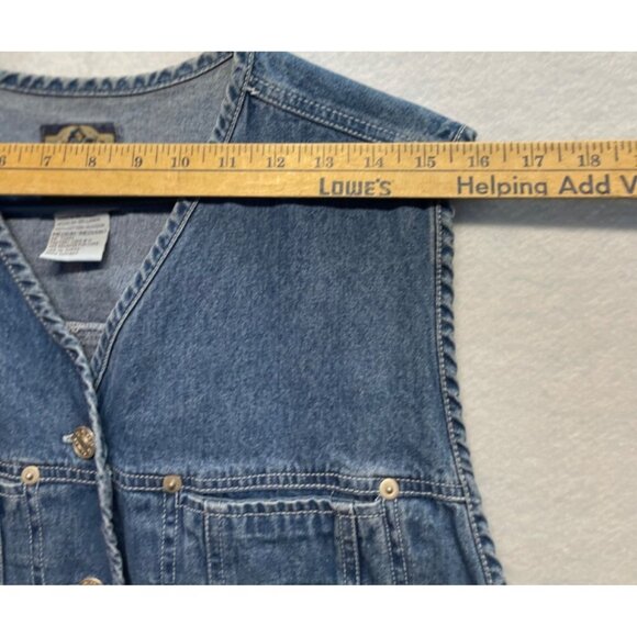 Vintage HGNY International Blues Denim Vest Size Medium - Picture 7 of 11